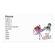 no escape funny octopus love business card template