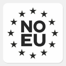 No EU Aufkleber - abgerundete Ecken