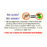 No guns = No money business card