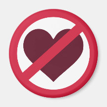 No heart love fridge magnets