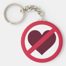 No heart love keychains