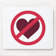 No heart love mousepads