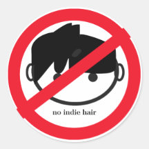 no indie hair sticker