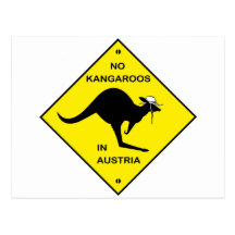 No kangaroos in Austria! Post Cards
