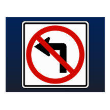 No Left Post Card