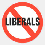 No LIBERALS Stickers