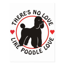 No Love Like Poodle Love-Black Postcards