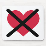 No love red heart mousepads