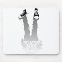 No man is an Island Mousepads