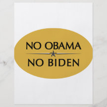 NO OBAMA NO BIDEN CUSTOM FLYER