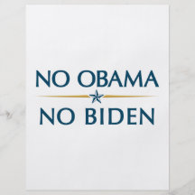NO OBAMA NO BIDEN FLYER