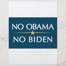 NO OBAMA NO BIDEN FLYERS