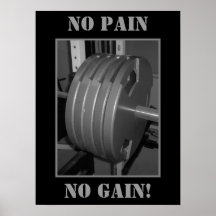 NO PAIN NO GAIN! Weightlifting Poster