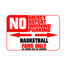 No Parking Basketball Post Card