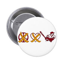 No Peace No Love Just Baseball Pins