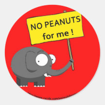 No peanuts allergy sticker