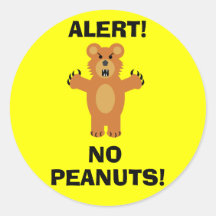 NO PEANUTS! STICKER