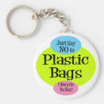 No Plastic Bags Keychains