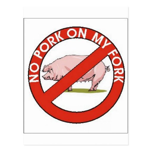 no-pork-on-my-fork-postcard-zazzle