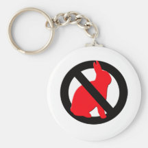 No Rabbits Allowed Keychain