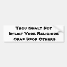 No Religious Crap Bumper Stickers