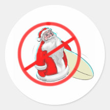 No SaNtA Round Stickers