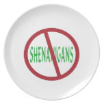 No Shenanigans Symbol Party Plates