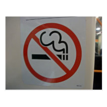 No Smoking Sign inside train Postcards