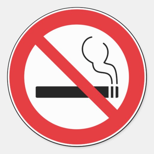 No Smoking Sign Sticker