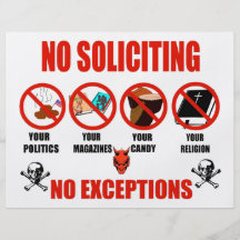No Soliciting Flyer