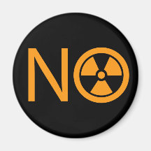 No to Radiation and Nuclear Power Refrigerator Magnet