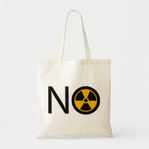 No to Radiation and Nuclear Power Tote Bags