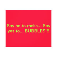No to rocks Canvas Stretched Canvas Print