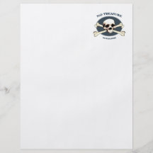 No Treasure Pirate Skull Custom Flyer