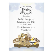 Noah Ark Baby Shower Invitation