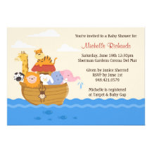 Noahs Ark Baby Shower Invitation