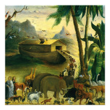Noahs Ark, Hidley, Vintage Victorian Religious Art Custom Invitations