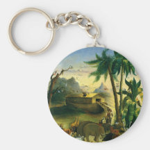 Noahs Ark, Hidley, Vintage Victorian Religious Art Key Chains