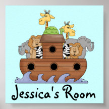 Noah's Ark Nursery Name Print