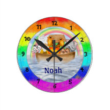 Noah's Ark Personalised Wall Clock