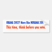 NOBAMA 2012 Bumper Sticker