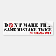 NoBama 2012 Bumper Stickers
