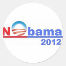 Nobama - No Obama 2012 Round Sticker