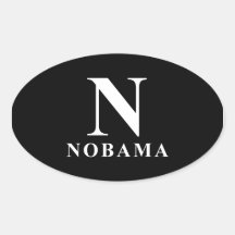 NOBAMA OVAL STICKER