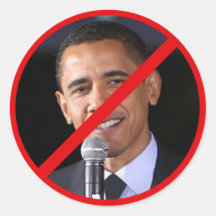 NOBAMA ROUND STICKERS