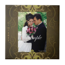 Nobel Add Photo Brown Save The Date Tile