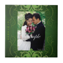 Nobel Add Photo Green Save The Date Tile