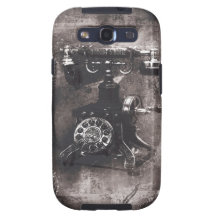 Nobody's home retro phone art in grey. galaxy s3 covers