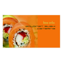 Nobu Gourmet Sushi catering business Business Cards