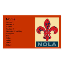 NOLA Fleur De Lis Business Card Templates